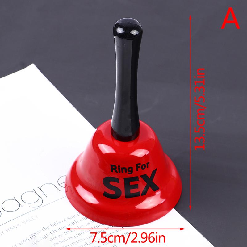 Red Metal Bell with Ring In Hand Manual Rattle Sex for Ring Party Decoration