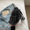 Vintage Denim Crossbody Bag Multi-Pocket Women's Shoulder Bag