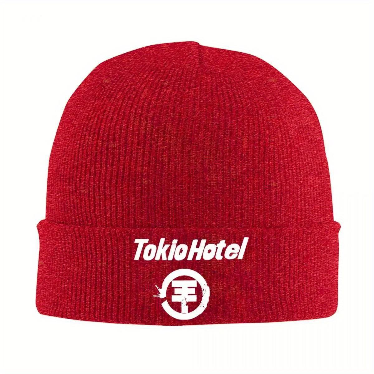Tokio Hotel Логотип Рок-шляпы Осень Зима Шапка-бини Теплая повязка GerУнисекс Популярная кепка Унисекс Шапка-бини