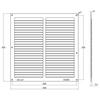 AMIG | Grille d'aération 3 | 300 x 300 mm | Aluminium | Argent