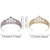 Vintage Crown Hair Accessory Elegant Princess Rhinestone Tiara Exquisite Bride Silver Crown  Party