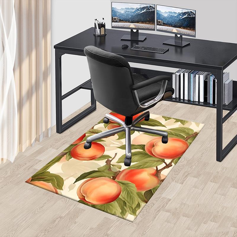 1PC Peach Tree Non-Slip Floor Carpet Compatible for Office&Living Room&Bedroom&Dining Room - Flat - Weave Machine-S0357