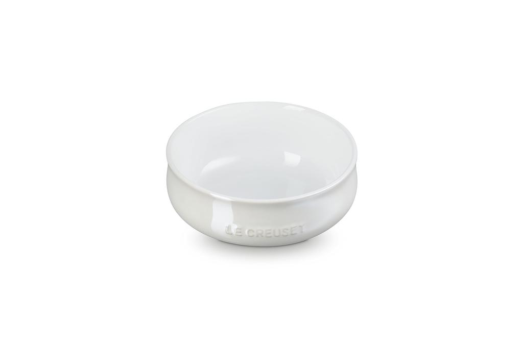 Le Creuset Flora Bowl, 550ml, White Lustre, Heat-Resistant, Microwave- and Oven-Safe, Oven-Safe [Official Japanese Product]