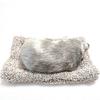 TATOTTE Dog Stuffed Animal - Realistic Sleeping Dog Figurine with Activated Charcoal - Relaxing Interior Decor - Comes with Mini Paw Print Charm (Husk