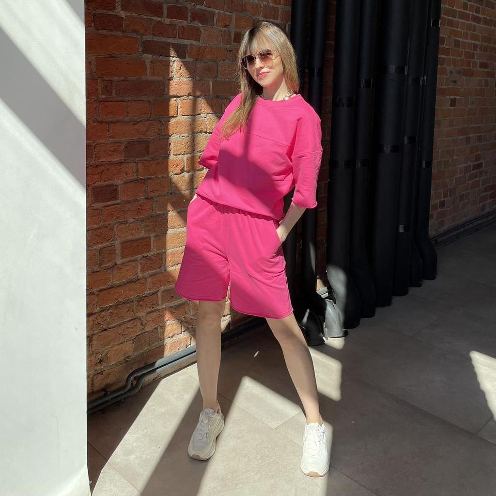 Women's Two-piece Half Sleeve Shirt High Waist Drawstring Shorts Large Size Set Fashion Suits