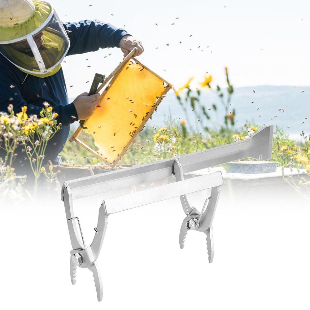 Stainless Steel Bee Frame Clip Clamp with Scraper Beehive Equipment Beekeeping Tool Accessories