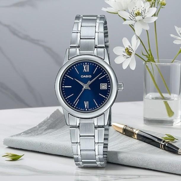 

Чоловічий металевий годинник CASIO Classic Formal Casual Date 002 Blue B3 Women s(LTP-V002D-2B3)
