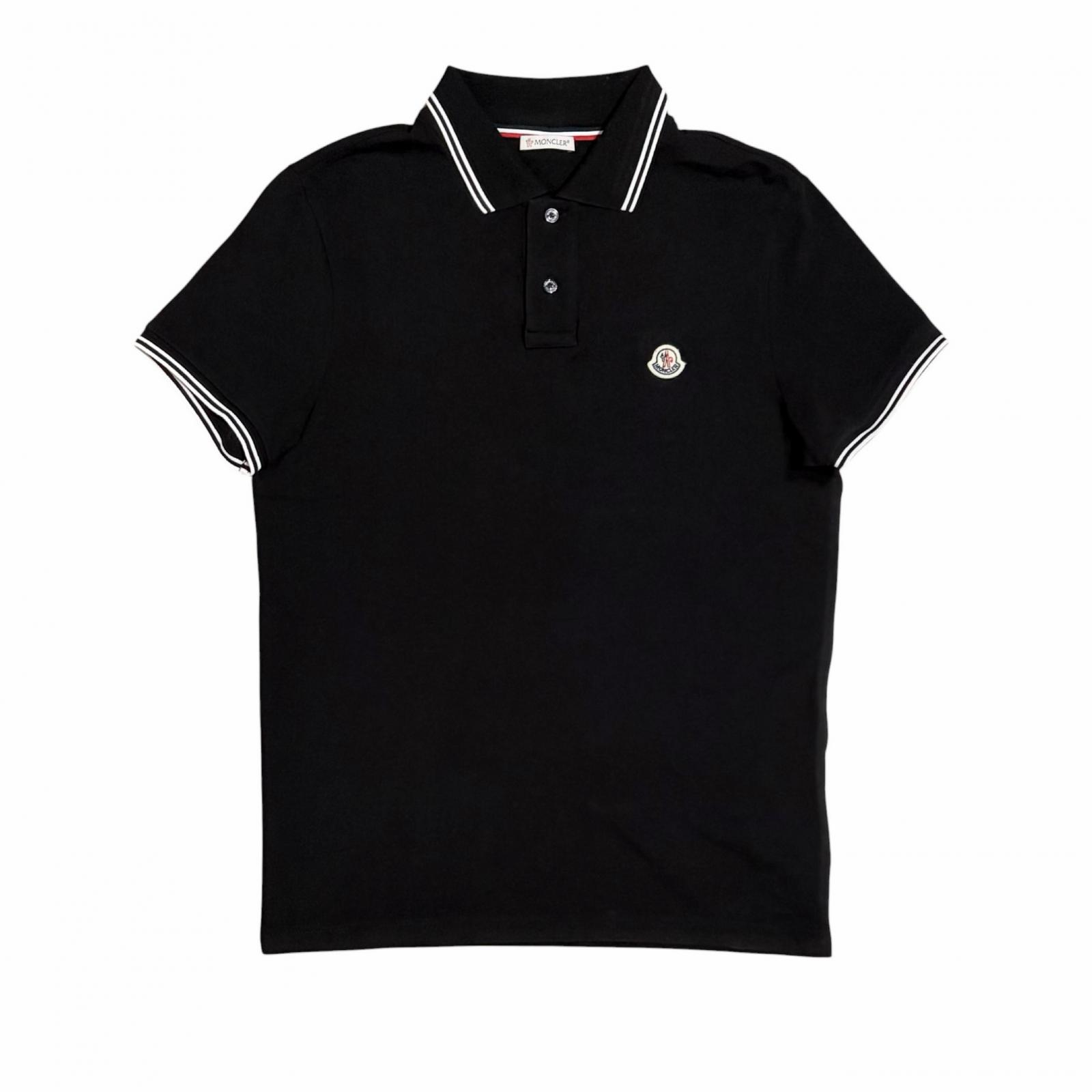 Used MONCLERPolo shirt black mens