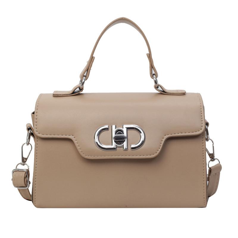 Fashion Crossbody Shoulder Bag With Solid Color Design And Silver Buckle