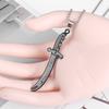 Islam Allah Knife Muslim Zulfiqar Sword of Imam Ali Stainless Steel Pendant Necklace Islamic Religious Amulet Jewelry