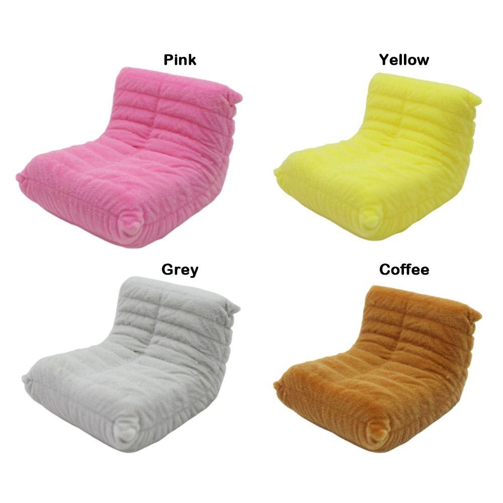 Flokket Dukkehus Tilbehør 1:12 Mini Latsabbsofa Dukkehus Tilbehør