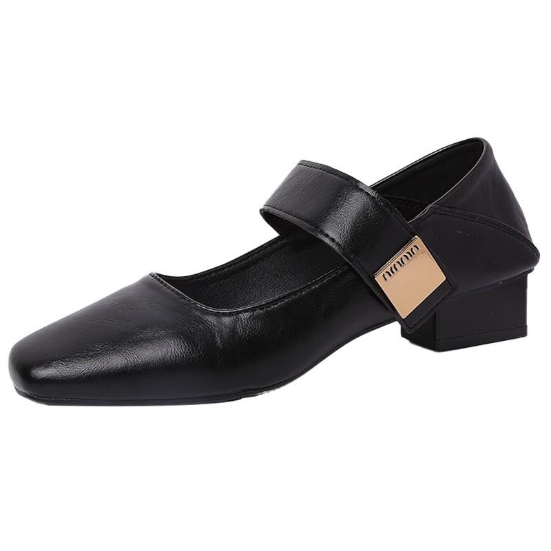 French evening breeze comfortable Mary Jane single shoes women's 2025 spring new shallow mouth word with soft sole small leather shoes tide