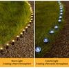 15 Pcs Mini Solar Ground Lights LED Flat Landscape Lighting Waterproof