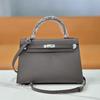 Mini-Tasche mit Palmenmuster Segeltuch Breiter Schultergurt Leder Damen Verschluss-Handtasche Einzel-Schulter Crossbody