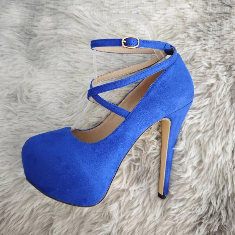 Talla Grande 44 Elegantes Zapatos de Salón para Mujer Sexy Puntera Redonda Escotada Slingback Tacones Super Altos Plataforma Stilettos Zapatos de Fiesta Boda Banquete