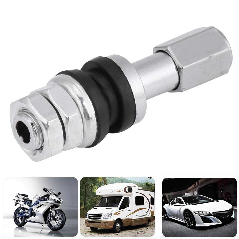 10pcs TR43E Tyre Valve Stems Tubeless Tire Valves Metal Replacement Stems with Thrd End for Motorcycles Cars Trucks