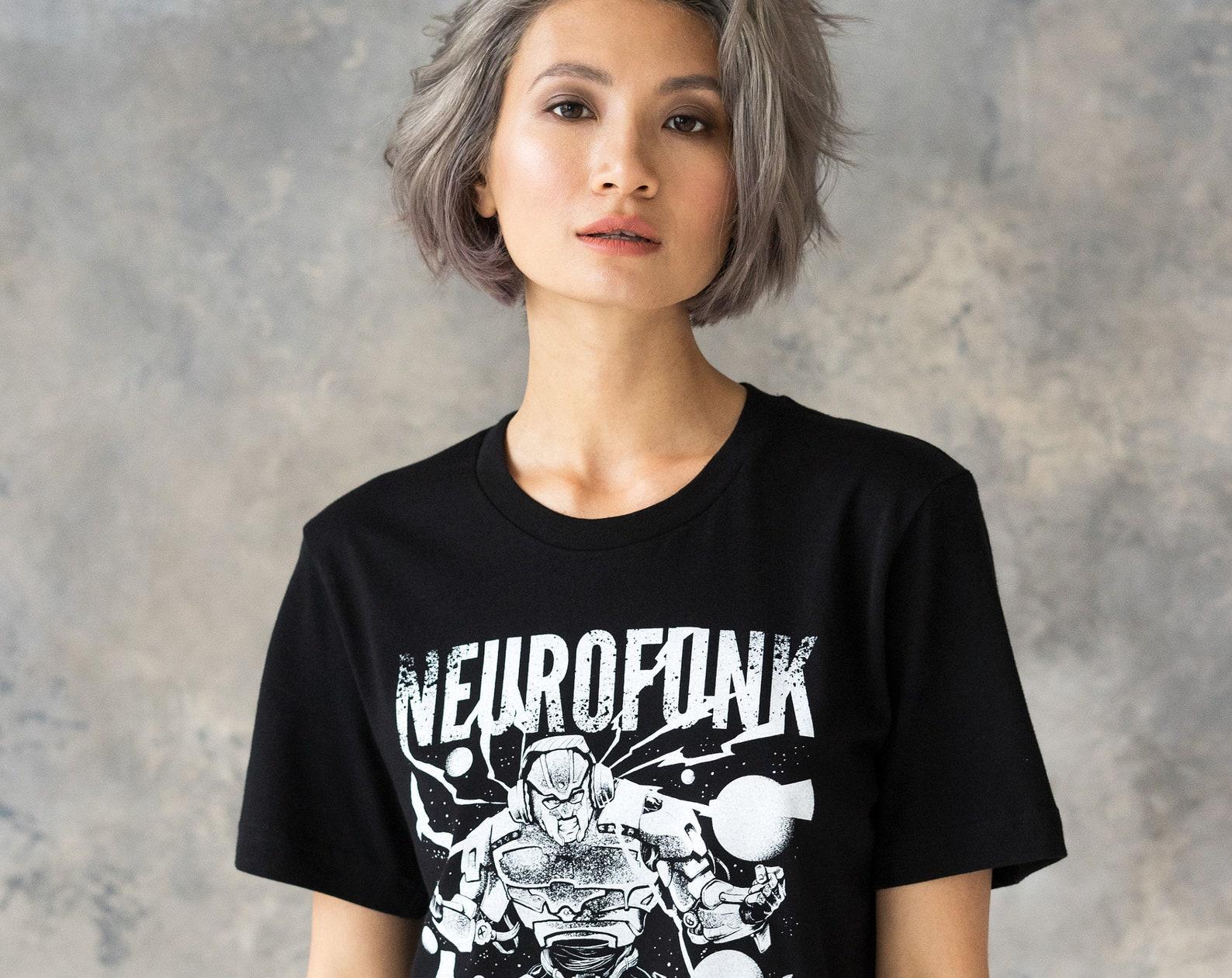 Neurofunk Robot T-Shirt – Drum and Bass Music Tee 3XL