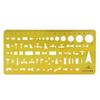 W89C Multi-Function Measuring Ruler Drawing Template Plastic Rulers for School Office