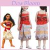 Conjunto de Fantasia Cosplay da Princesa Moana para Menininhas com Características de Estilo Havaiano