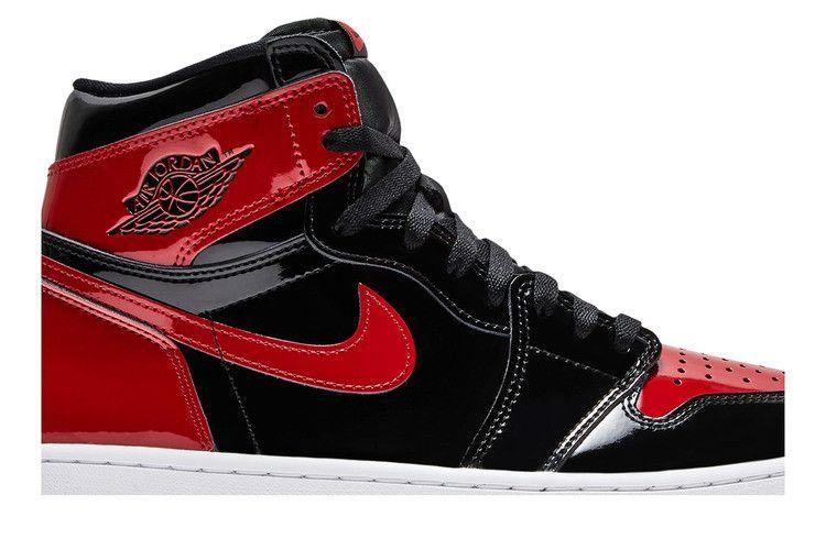 Men's Sneakers Jordan 1 Retro High OG Patent Bred Black/White-Varsity Red