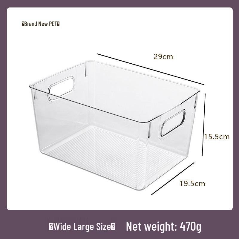 Acrylic Long Narrow Snack Storage Box for Fridge or Cabinet