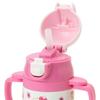 Sanrio Hello Kitty Water Bottle with Straw Stainless Keeps Drinks with Locking for Character Design Children's Mug, 250ml, One-Touch Steel, Cold, Lid,