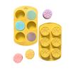 6 Cavity Lemon Slice Silicone Baking Mold Non Stick Flexible Citrus Shape Cake Mold for Oven Microwave Dishwasher Safe
