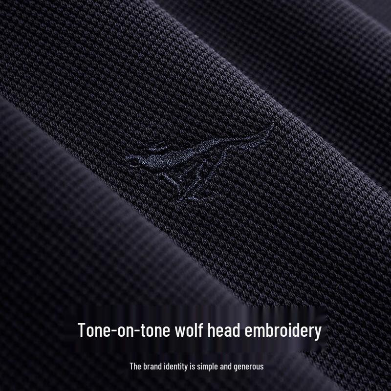 SEPTWOLVES Men's Color-block Lapel Polo Shirt