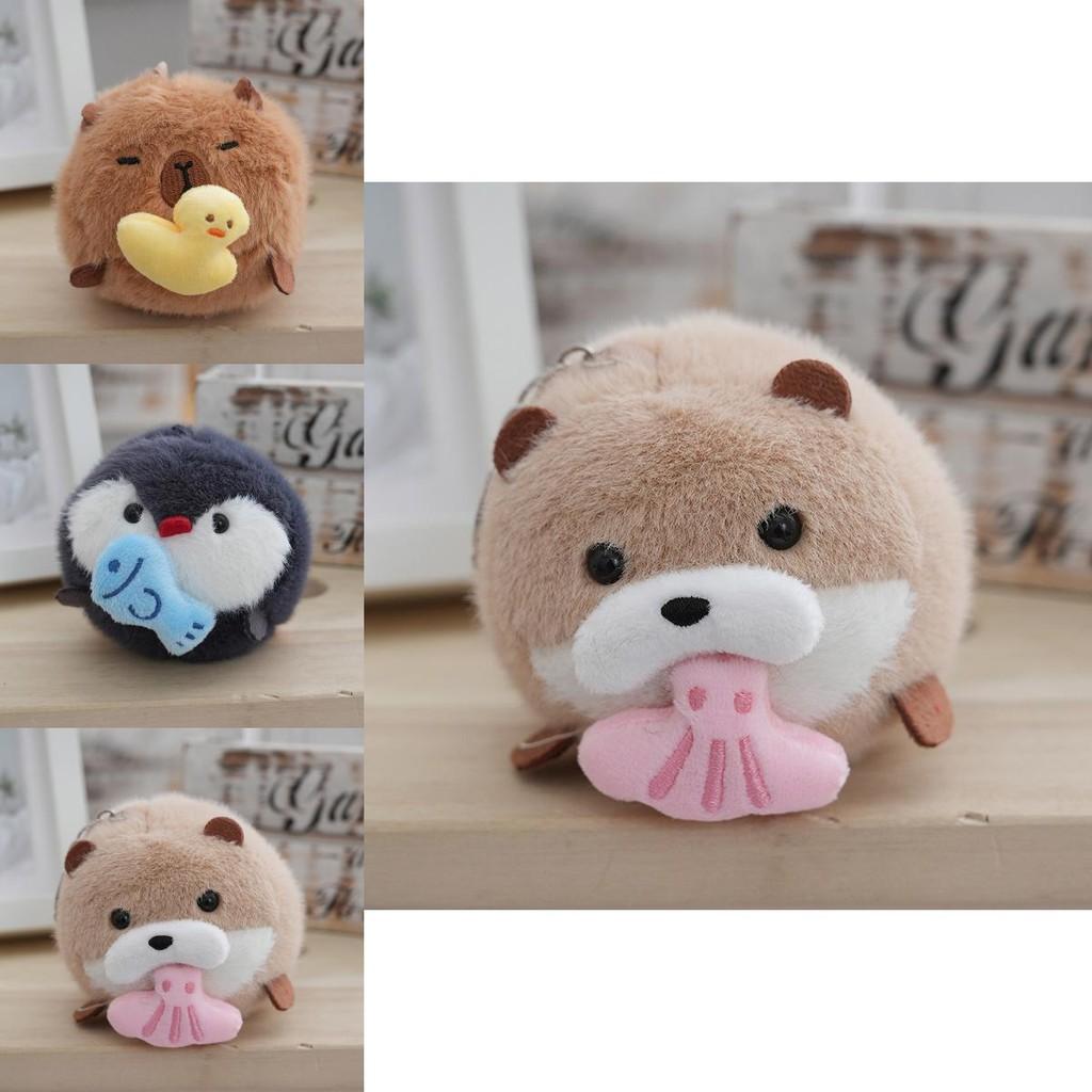 Charming Penguin Plush Doll Keyring Soft Fabric Bag Accessory Cuddly Gift For Kids