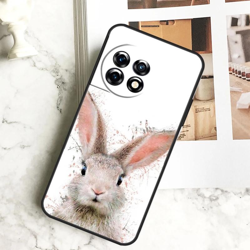 Cute Bunny Rabbit Case For OnePlus 12 12R 11 9 10 Pro 10R 9R 8T 10T Nord CE 2 3 Lite 2T N10 N20 N30 CE4 Cover