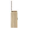 Makeup Table with Storage Brown 102 x 33 x 135 cm Engineered Wood