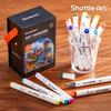 Shuttle Art Illustration Alcohol Twin Tip with Carrying Perfect for Coloring Art Adults Gift Markers, 24-Color Set, Brush-Type Markers, (Fine Tip),