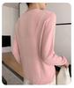 Women's 100% Cashmere Round Neck Loose Pullover Sweater, Long Sleeve, Solid Color Knitwear for Autumn/Winter