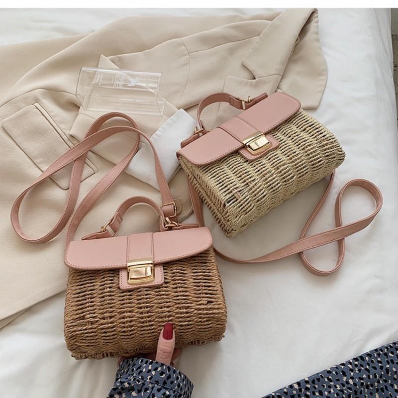 Westlich gewebte Taschen Damen Mode Trend Internet-Berühmtheit Handtasche Stroh Umhängetasche
