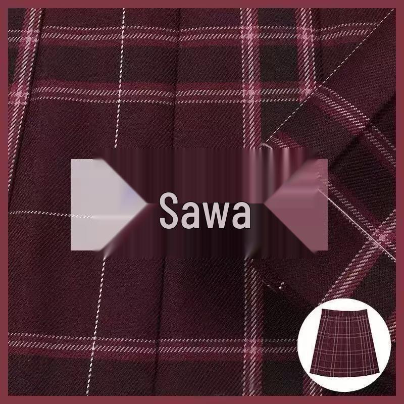 Japanese JK School Uniform Plaid Skirt Set - Women's Short Sleeve Pleated Skirt