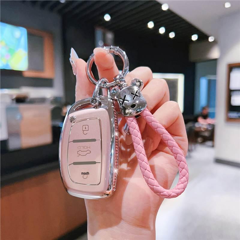 Suitable Key Case for Beijing Hyundai Elantra, ix35, Langdong, Mingtu, ix25, Yue Dong, Rena with Unisex Buckle