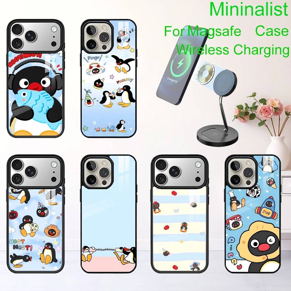 Kreative P-Pinguin Handyhülle Für iPhone17,16,15,14,13 Plus,Pro Max Magnetisch Für Magsafe Kabelloses Laden