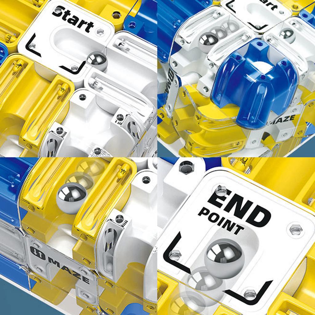 3D Rotating Maze Puzzle Cube Three Layer Brain Teaser Game For Kids Logic Training And Focus Development