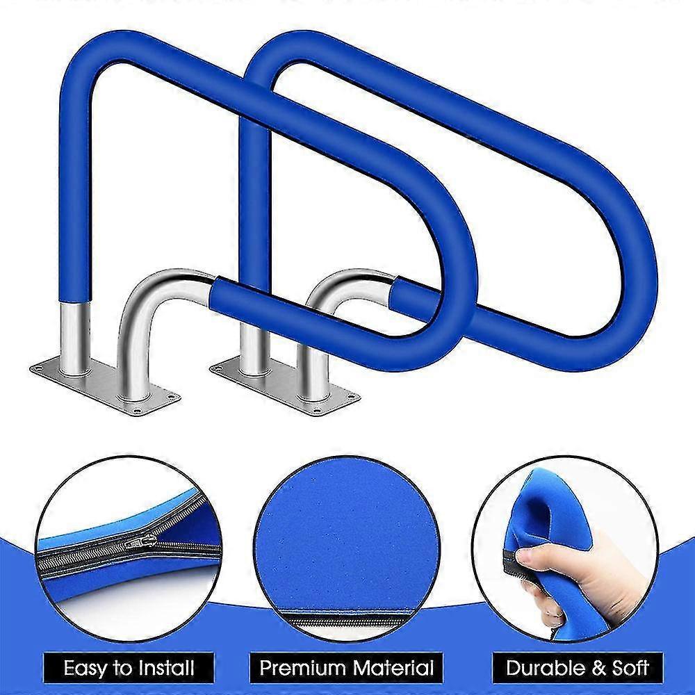 4/6/8/10ft Zipper Pool Handrail Cover, Zipper Swimming Pool Hand Rail Cover Blue Grip For Pool Handrails Pool Rail Covers Pool Railing Cover - Miao