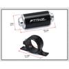ID:58MM Universal Fuel Filter with Bracket with 2pcs AN6/AN8/AN10 Adaptor Fittings with 100micron Steel Element PQY5573+LS2511
