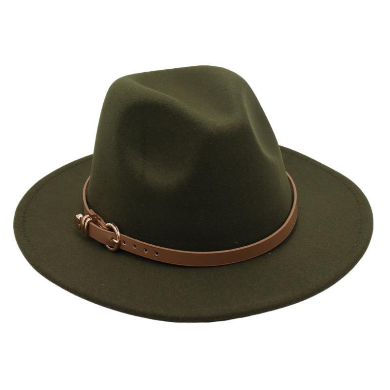 Europe And The United States New Top Hat British Party Jazz Hat Fedora Foreign Trade Woolen Felt Hat Big Brim Trendy Hat