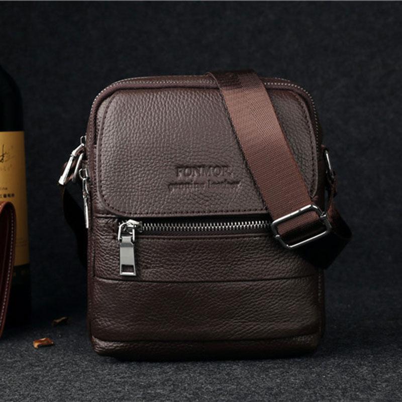 OURBAG Men Vintage Cowhide Leather Shoulder Messenger Bag Crossbody Small Satchel