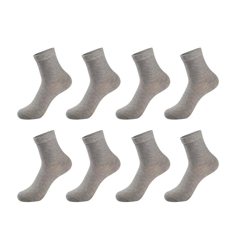 1/2/3/4Pairs Men'S Cotton Socks Black White Gray Business Men Tube Socks Soft Breathable Spring Summer For Male Socks Plus Size