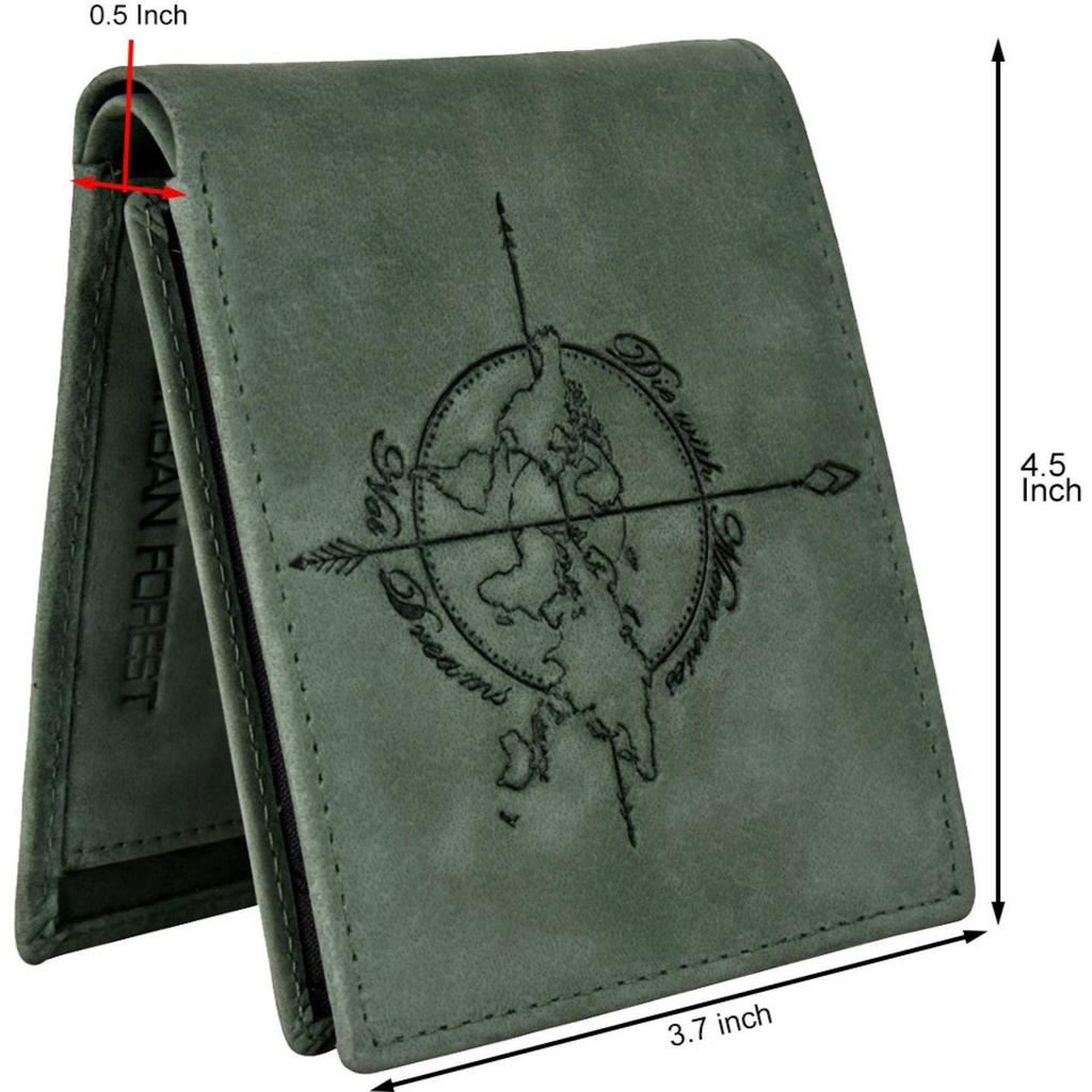 Men Casual Genuine Leather RFID Wallet - Regular Size  (6 Card Slots) Men Wallet