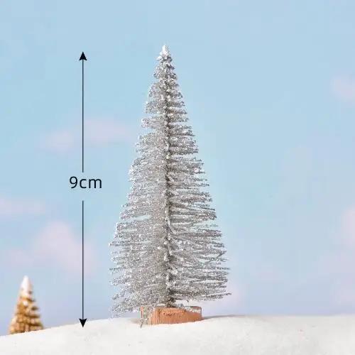 Sisal Snow Landscape Architecture Tree with Small Miniature Christmas Trees for Tabletop Decor Crafts