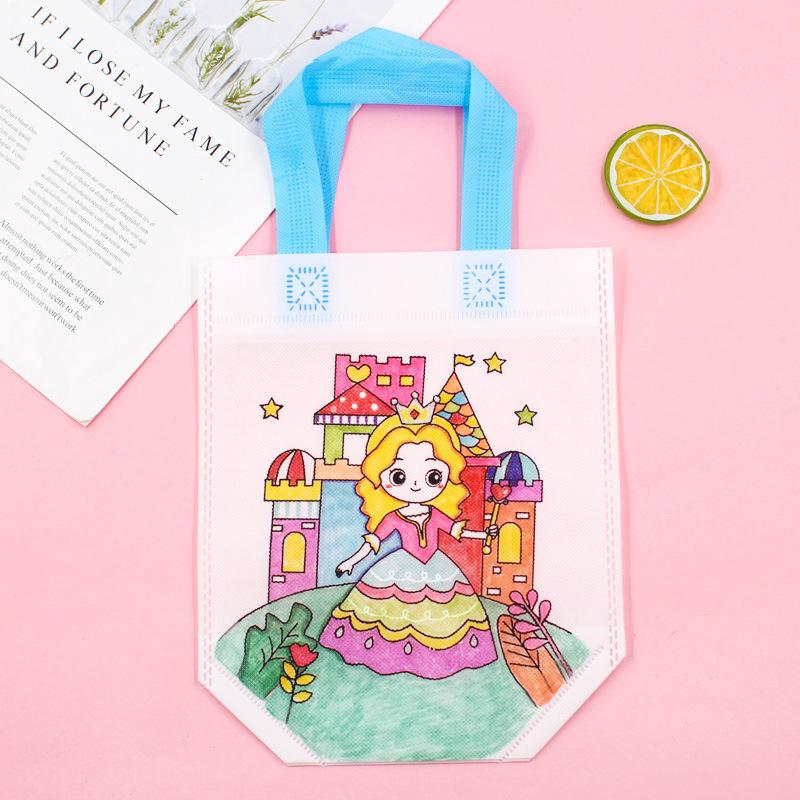 Non-Woven Graffiti Bag Diy Garbage Sorting Bag Children'S Hand-Painted Production Coloring Painting Handbag Material