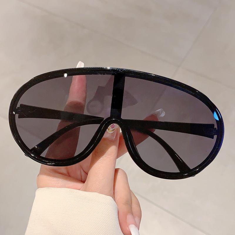Oversized Fashion Sun Glasses  Women New Mirror Sports Goggle for Outdoor Cycling Trendy Stylish Brand Design Shades