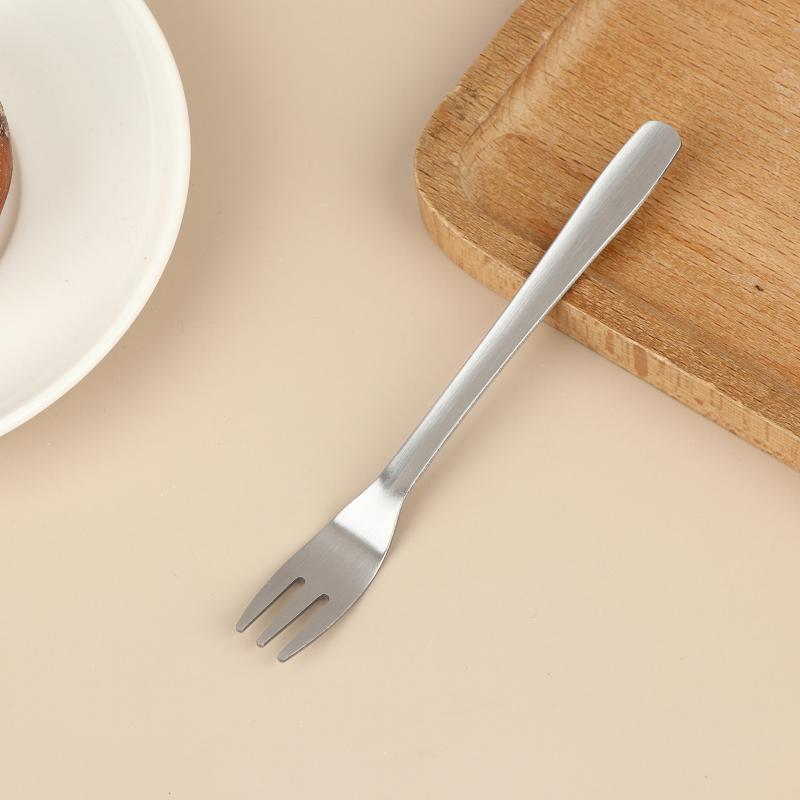 Outdoor Stainless Steel Fork Spoon Salad Spoon Cake Fruit Fork Western Fork Tableware For Home School And Restaurant