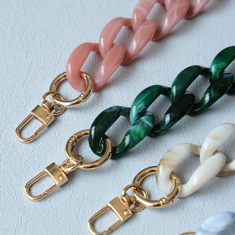 New Phone Accessory Detachable Chain Green Crossbody Resin Luxury Strap Phone Case Chains Acrylic Shoulder Lanyard Hanging Chain