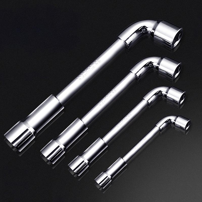 L-shaped Wrench 6-15mm L Type Pipe Perforation Elbow Mini Wrench Universal Double Head Hex Socket Metric Wrench 6 Point